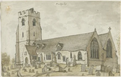 Rugeley Kirche (Alt): Aquarell, undatiert [1762-1802]