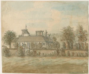 Wednesbury - Altes Haus: Aquarell, nd [1762-1798]