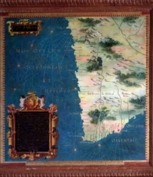 Südafrika und Kap der Guten Hoffnung Karte von Stefano Bonsignori, um 1581. Florenz, Palazzo Vecchio, Sala del Mappamondo