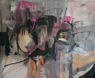 Abstrakte rosa Schichten