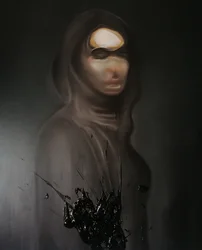Kapuzenfigur, tiefe Emotion
