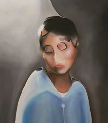 Melancholisches abstraktes Porträt