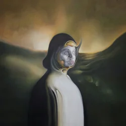 Geheimnisvolles surrealistisches Porträt