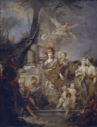 Katharina II. als Minerva im Kreis der Musen