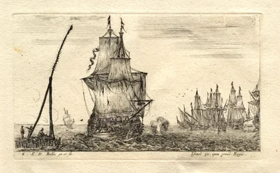 Ein Boot unter vollen Segeln