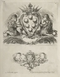 Sammlung verschiedener Launen und neuer Entwürfe von Kartuschen und Ornamenten: Nr. 6
