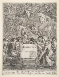 Frontispiz für Les Oeuvres de Scarron, 1649