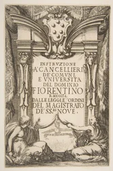 Frontispiz für die Instruzione a Cancellieri, 1635