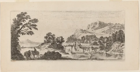 Landschaft mit Brücke