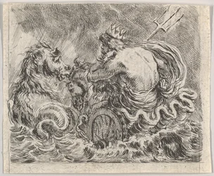 Neptun, aus Spiel der Mythologie Jeu de la Mythologie, 1644