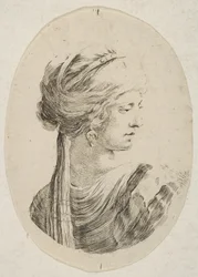 Sultanin mit Turban, im Profil nach rechts, aus 