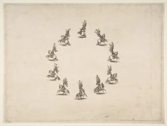 Zehn Kavaliere bilden einen Kreis, 1652