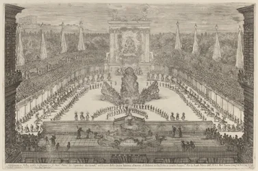 Der Prinz der Toskana, seine Pferdetruppen und Kutschen um den Berg Atlas, 1661