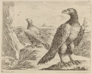 Zwei Adler, beide mit Köpfen nach links gedreht