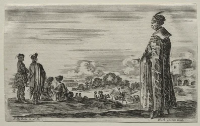 Verschiedene Figuren und Landschaften: Eine Gruppe polnischer Herren