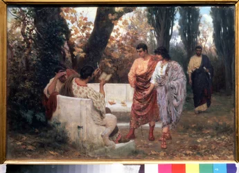 Der römische Dichter Catullus liest sein Gedicht