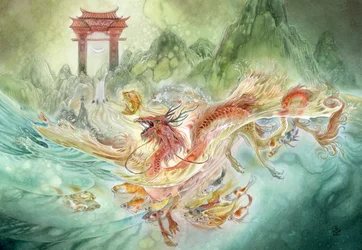 Mythischer Drachen-Koi