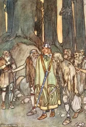 Und in dieser Nacht gab es Festmahl und Freude in der einsamen Hütte, ca. 1910