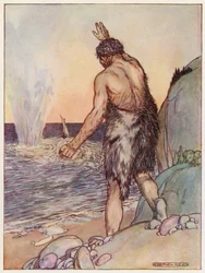 Polyphem schleuderte, Ein großer Felsen