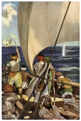 Darstellung von Barbareskenpiraten im Mittelmeer, Illustration von Stephen Reid (1873-1948) in Henry Gilberts 