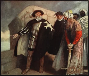 Die Ritter des Weißen Kreuzes in der Festung von Saint Angelo, Illustration aus 