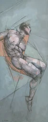 Dynamische abstrakte Figur