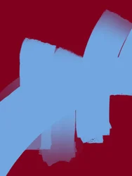 Fette blaue Striche