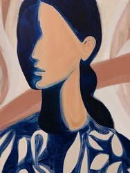 Elegantes blaues Profil