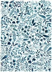 Blaues Blumenmuster