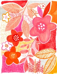 Lebhafte botanische Blüten