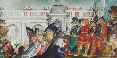 Illustration aus Cats Galore! A Compendium of Cultured Cats (veröffentlicht 2015)