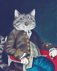 Illustration aus Cats Galore! A Compendium of Cultured Cats (veröffentlicht 2015)