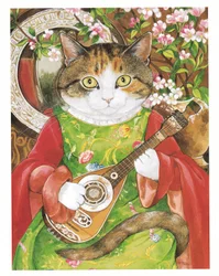 Illustration aus Pre-Raphaelite Cats (veröff. 1999)