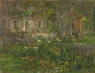 Provence-Terrasse mit Iris