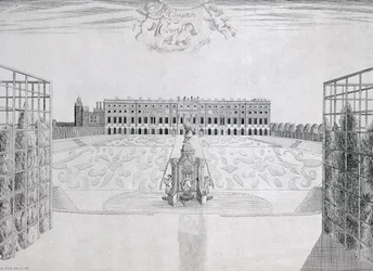 Hampton Court Südfront, um 1830