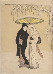 Liebende im Schnee (Krähe und Reiher)