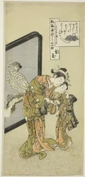 Papagei Komachi (Omu Komachi), aus der Serie Die sieben modischen Aspekte von Komachi