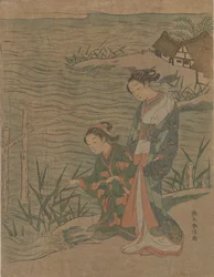 Zwei junge Damen am Ufer, ca. 1768