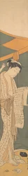 Frau im Nachthemd liest einen Brief, 1764-72