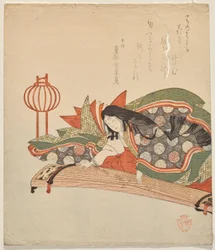 Edelfrauen, die am Koto sitzen