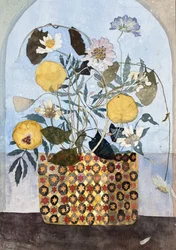 Gepresste Blumen und ein florentinischer Topf, 2025