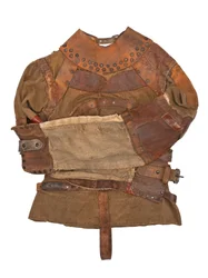 Zwangsjacke im Besitz von Harry Houdini, ca. 1915 (Khakileinwand, Leder & Metallnieten)