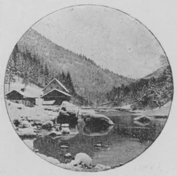 Winterlandschaft bei Brenets, Jura Neuchatelois
