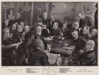 Ein Treffen des Rates der Society of Arts