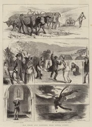 Alte Leute und Moden in der Nähe von Lewes, Sussex