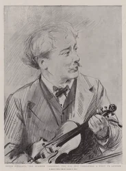 Senor Sarasate, der spanische Geiger, der gerade einen Besuch in London beendet hat