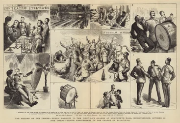 Die Rückkehr der Truppen, öffentliches Bankett für die First Life Guards in Humphrey