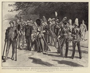 Die königliche Tour, der Herzog von Cornwall überreicht Kriegsauszeichnungen in Sydney