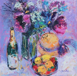 Lila Mohnblumen
