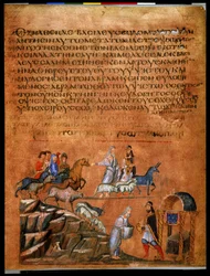 Abraham und Bera von Sodom (Miniatur)